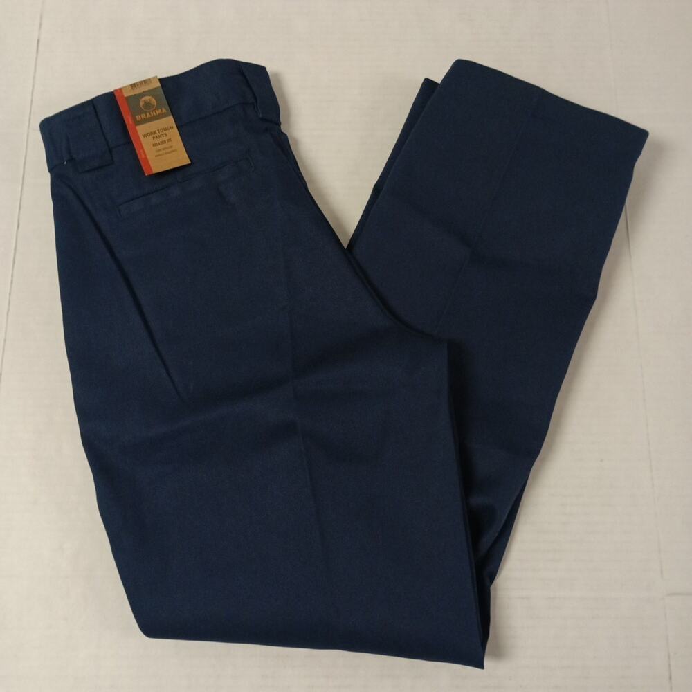 Brahma Men's Work Tough Pants Size 34x32 Blue Relaxed Fit
